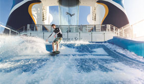 Simulador de Surf, FlowRider. CrucerosLujo.travel