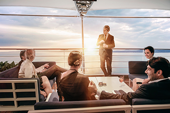 Reunión de trabajo en un crucero de Lujo. CrucerosLujo.travel