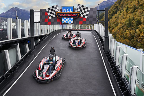 Pista de Karts en algunos barcos NCL. SoloCruceros.com